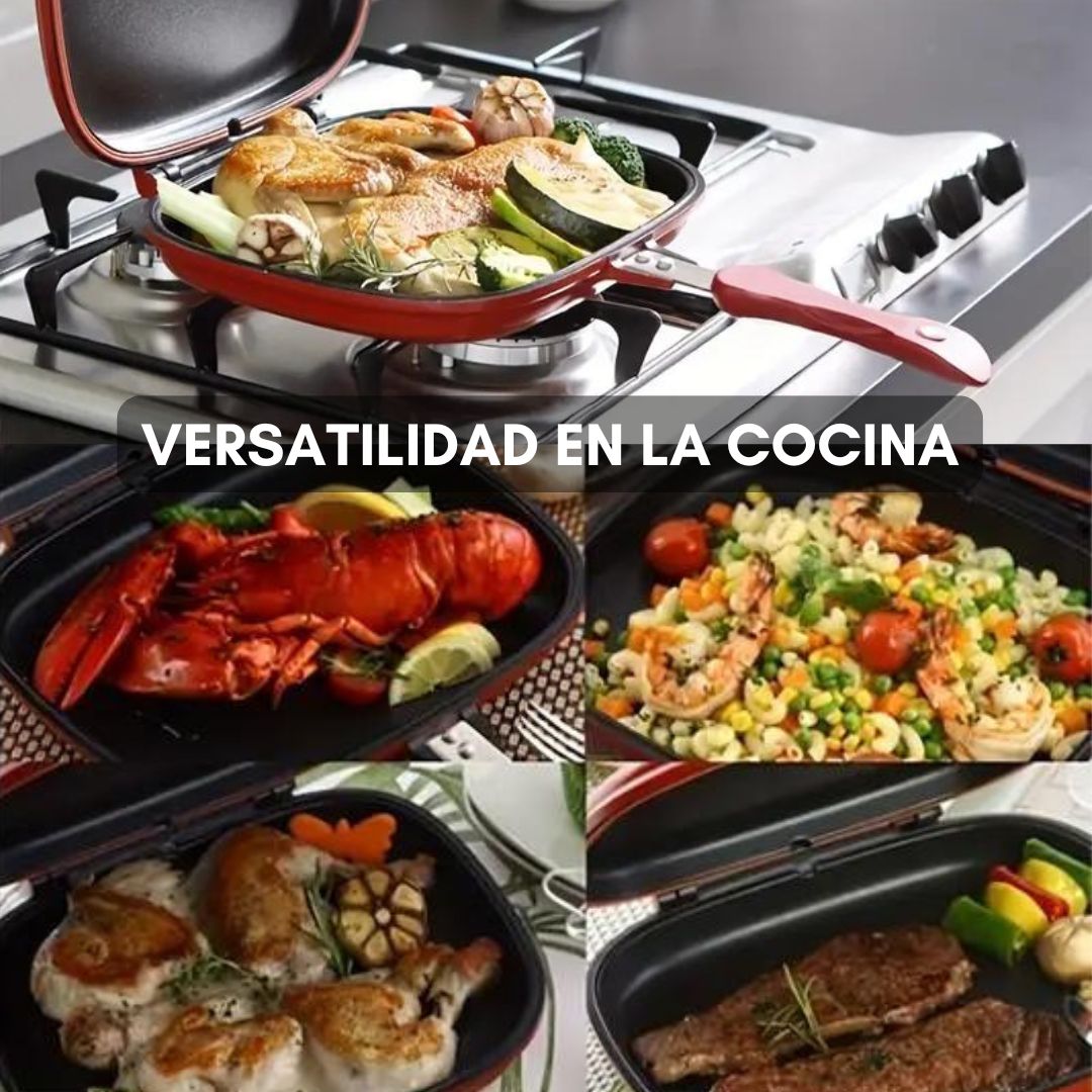 SARTEN VERSÁTIL DOBLE CARA GOURMET