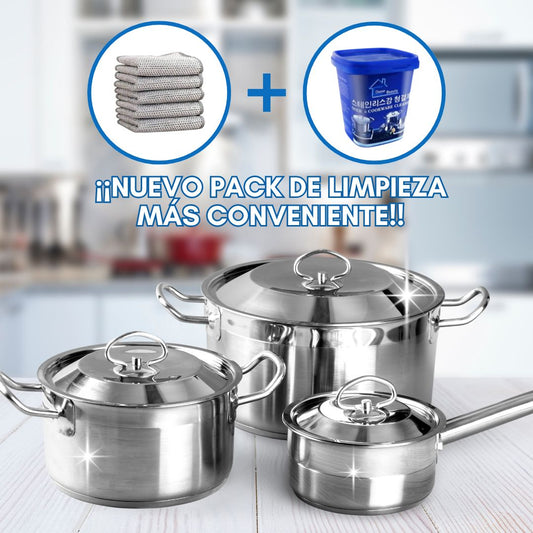 🔥 PACK LIMPIEZA TOTAL: 5 Paños DuraMax Aluminio™+ Pasta Limpiadora Antigrasa