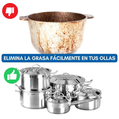🔥 PACK LIMPIEZA TOTAL: 5 Paños DuraMax Aluminio™+ Pasta Limpiadora Antigrasa